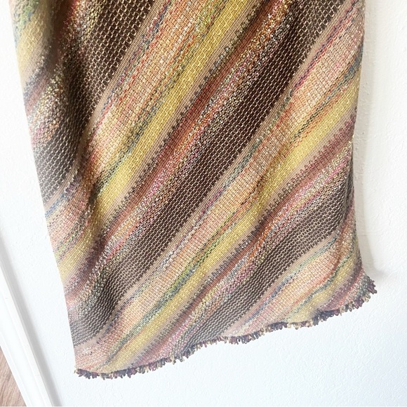 Vintage Skirt Women's 14 Tweed Southwestern Asymmetrical Midi Boho Eclectic - Picture 4 of 7